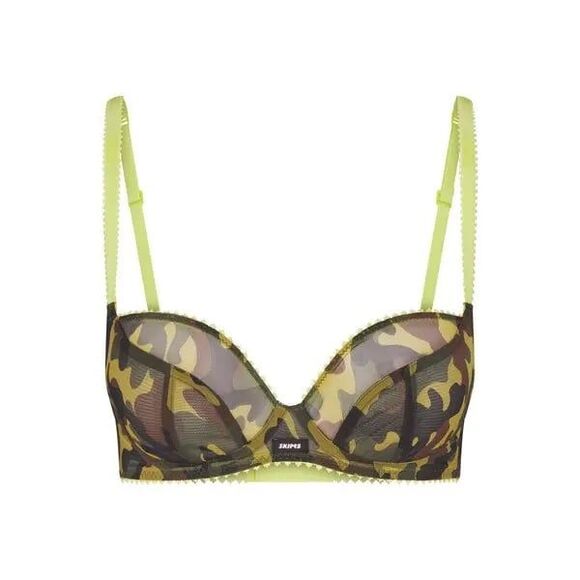 Skims Ultra Fine Mesh Unlined Demi Bra Daffodil Camo
Size 40DDD - Picture 1 of 12